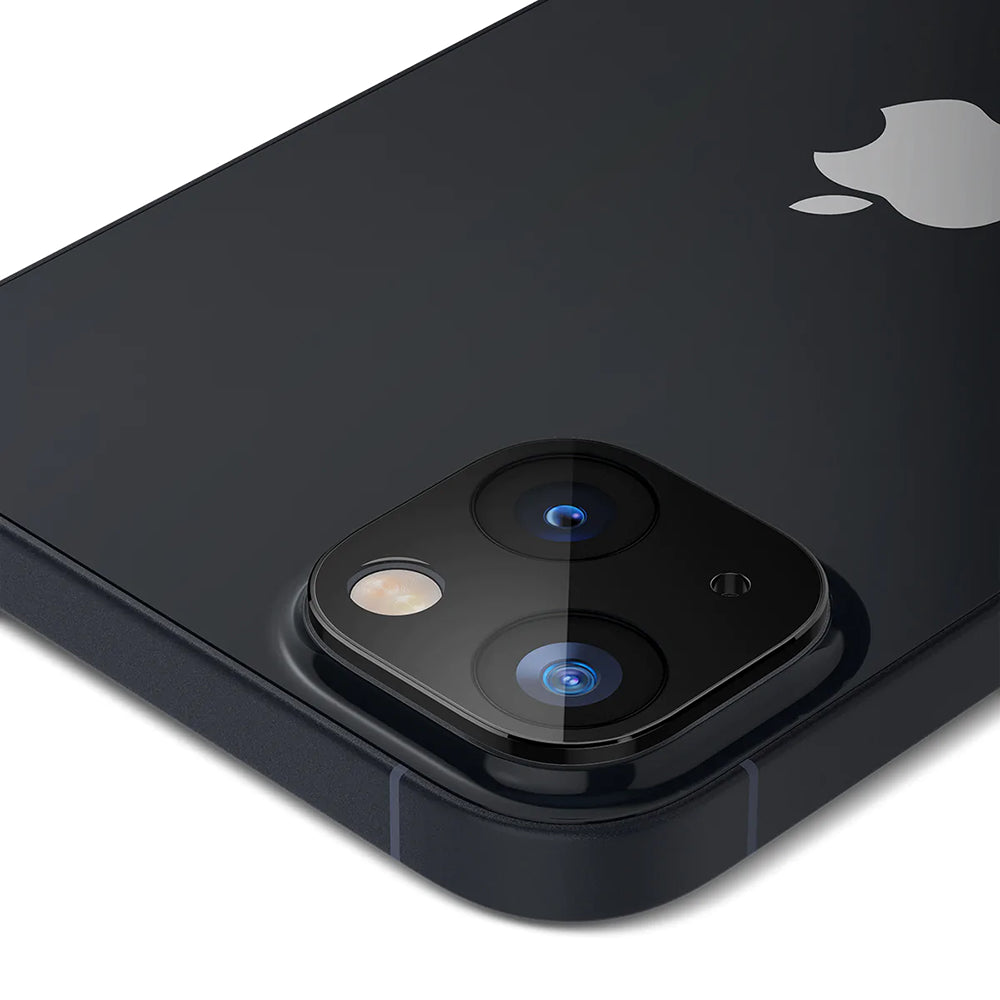 Techsuit Rückkamera-Schutzfolie für Apple iPhone 14 Plus / 14, gehärtetes Glas, Schwarz