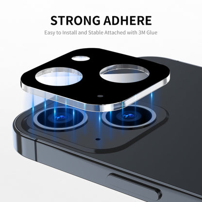 Techsuit Rear Camera Protective Film for Apple iPhone 15 Plus / 15, Tempered Glass, Black