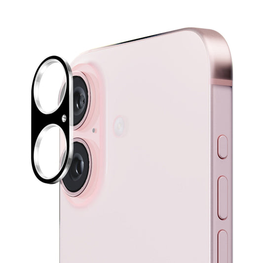 Techsuit Rückkamera-Schutzfolie für Apple iPhone 16 Plus / 16, gehärtetes Glas, schwarz