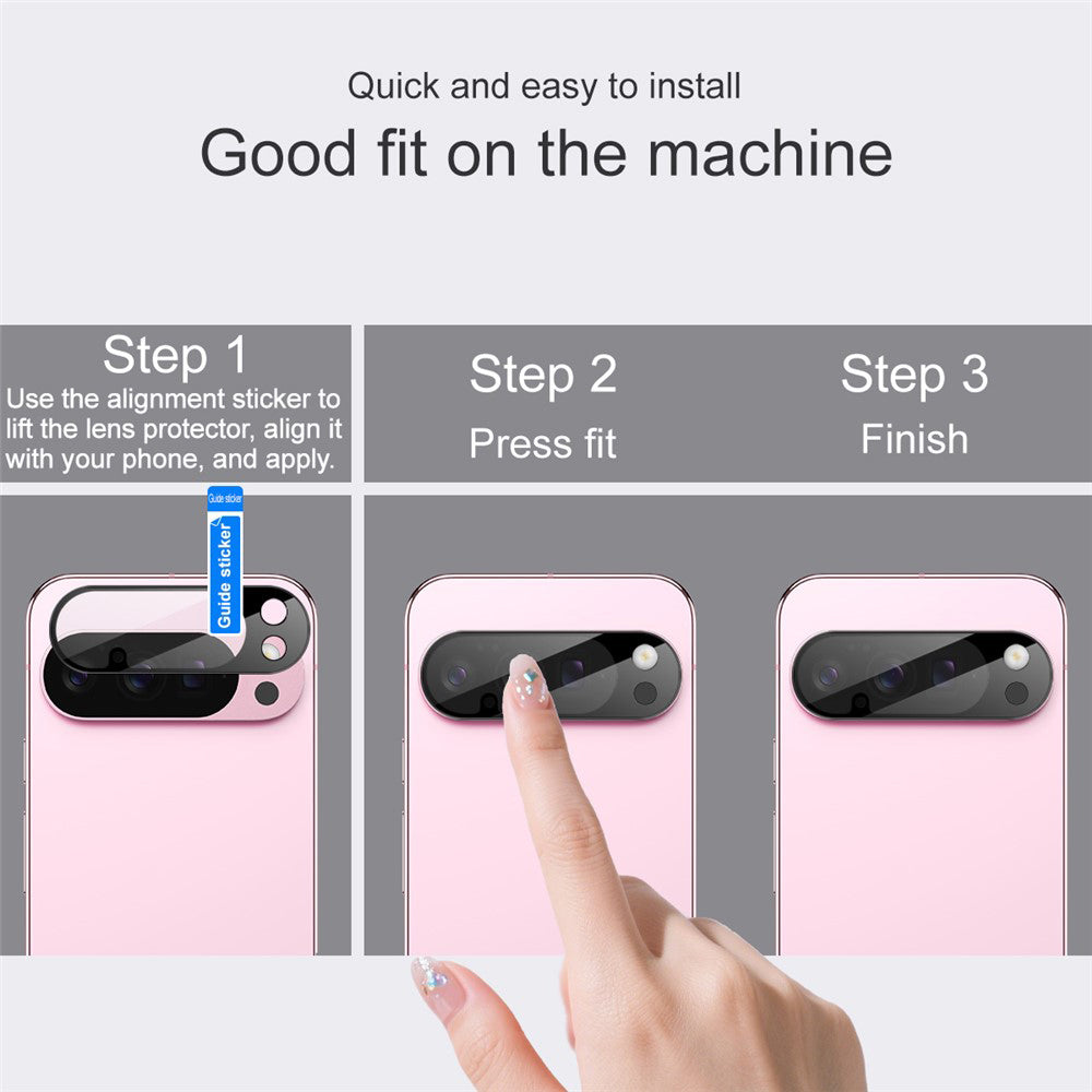 Schutzfolie Techsuit für die Rückkamera des Google Pixel 10a, gehärtetes Glas, Schwarz