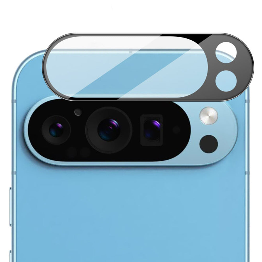 Techsuit Rückkamera-Schutzfolie für Google Pixel 9 Pro XL, gehärtetes Glas, schwarz