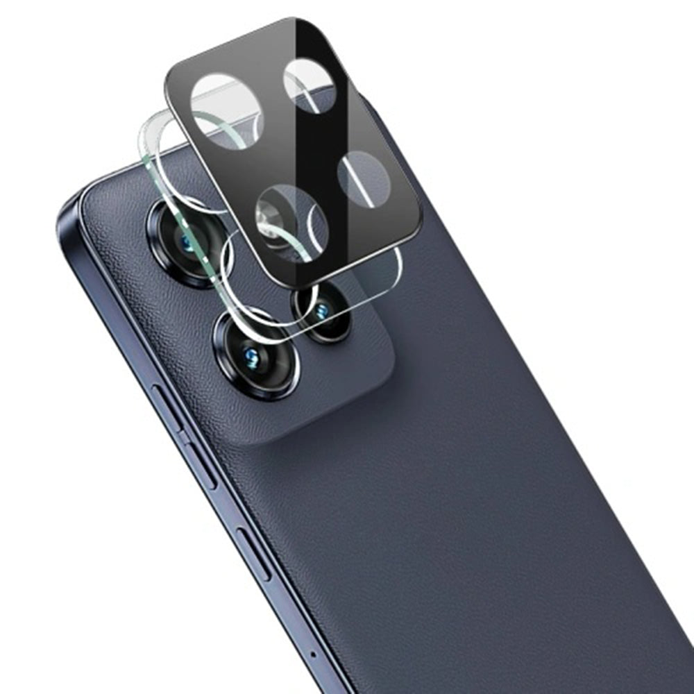Techsuit Rückkamera-Schutzfolie für Motorola Edge 60 Fusion / Edge 60, gehärtetes Glas, schwarz