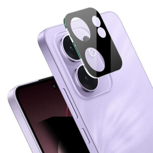 Techsuit Rückkamera-Schutzfolie für Oppo Reno13 FS 5G / Reno13 F 4G / Reno13 F, gehärtetes Glas, schwarz