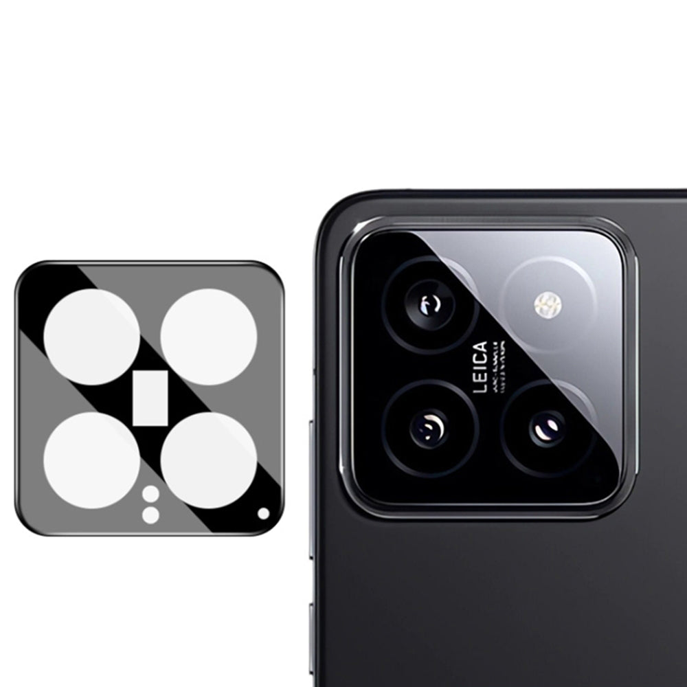 Techsuit Rückkamera-Schutzfolie für Xiaomi 14, gehärtetes Glas, schwarz