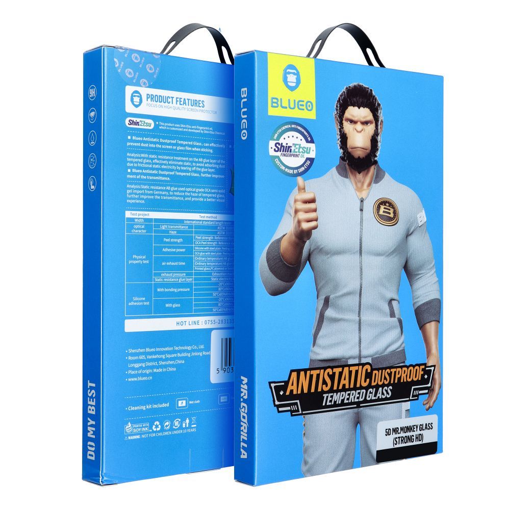 Schutzfolie Blueo für Samsung Galaxy S24 S921, Gehärtetes Glas, Vollverklebung, 5D, Schwarz