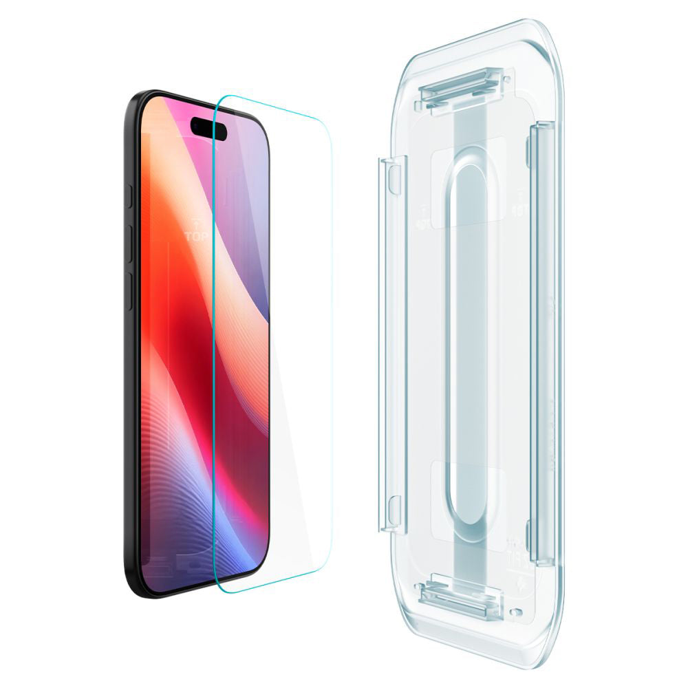 Schutzfolie Spigen GlastR EZ FIT für Apple iPhone 17 Air, gehärtetes Glas, Full Glue, Set mit 2 Stück