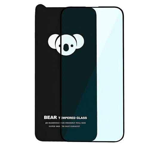 Bear HD Displayschutzfolie für Samsung Galaxy S25 FE, gehärtetes Glas, Full Glue, Schwarz