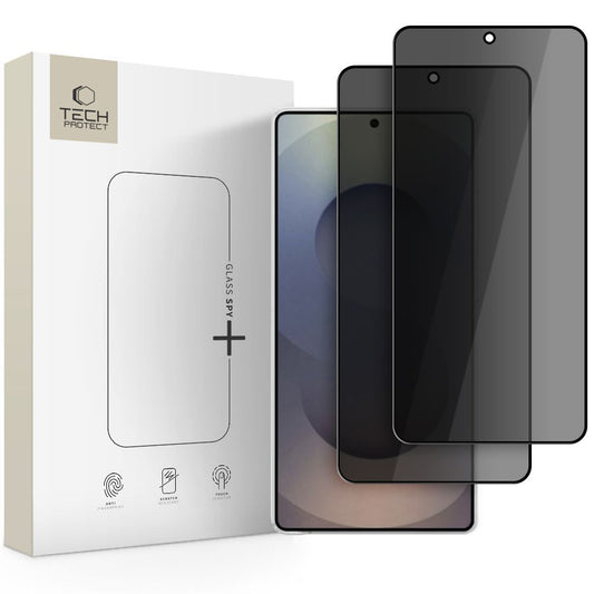 Schutzfolie Privacy Tech-Protect Spy+ für Samsung Galaxy S26 Ultra S948, gehärtetes Glas, Vollkleber, Set mit 2 Stück