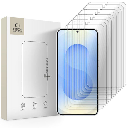Schutzfolie Tech-Protect für Samsung Galaxy S26 S942, Gehärtetes Glas, Vollverklebung, Set 10 Stück