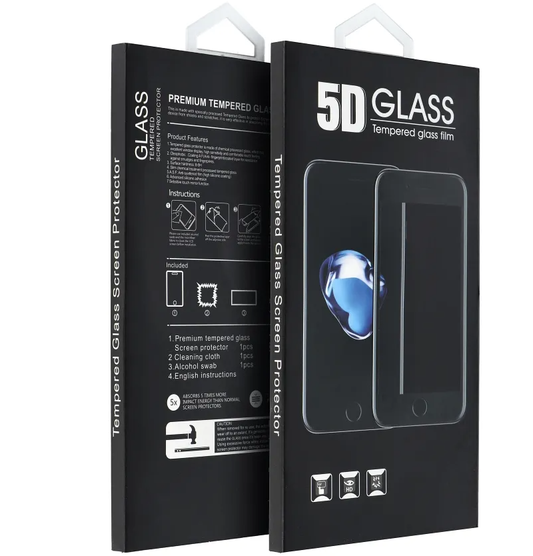 OEM Displayschutzfolie für Motorola Moto G86 Power / G86, gehärtetes Glas, Full Glue, 5D, Schwarz