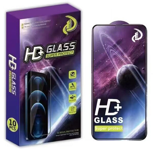 OEM Displayschutzfolie für Apple iPhone 17 Pro Max, gehärtetes Glas, Full Glue, 10 Stück Set, 9D, Schwarz
