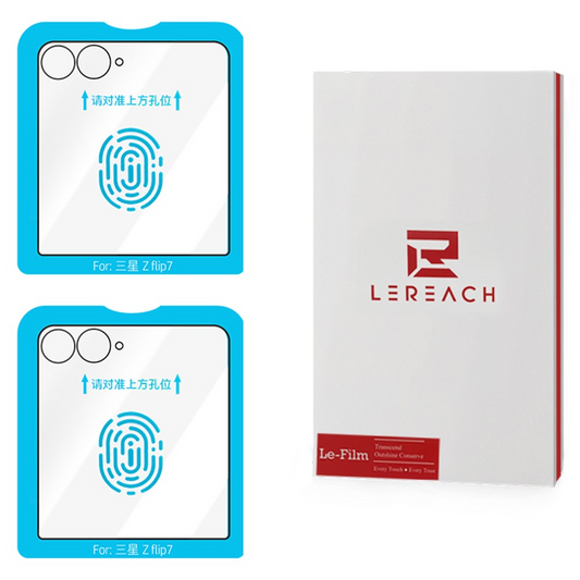 Lereach Außendisplay-Schutzfolie für Samsung Galaxy Z Flip8 F776 / Galaxy Z Flip7 F766, gehärtetes Glas, Vollkleber, 2er-Set, Schwarz