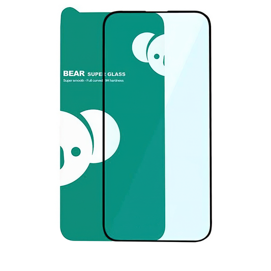 Bear Super Hard Displayschutzfolie für Apple iPhone 17e / 16e / 14 / 13 Pro / 13, gehärtetes Glas, Vollkleber, 3D, Schwarz
