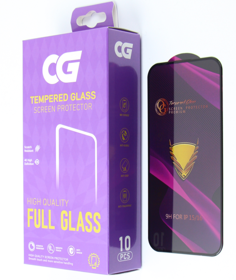 OG Premium Displayschutzfolie für Apple iPhone 18 Pro Max / 17 Pro Max, gehärtetes Glas, Full Glue, 10 Stück Set, Schwarz