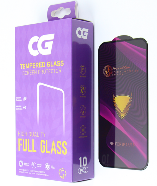 OG Premium Displayschutzfolie für Apple iPhone 18 Pro Max / 17 Pro Max, gehärtetes Glas, Full Glue, 10 Stück Set, Schwarz