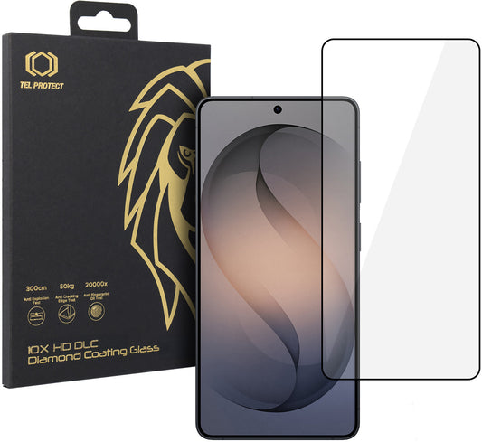 Tel Protect 10X HD DLC Diamond Coating Displayschutzfolie für Samsung Galaxy S26 Ultra S948, gehärtetes Glas, vollflächig klebend, schwarz
