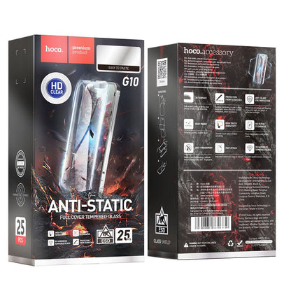 Schutzfolie HOCO für Apple iPhone 14 Pro Max, gehärtetes Glas, Full Glue, Set 25 Stück, Schwarz