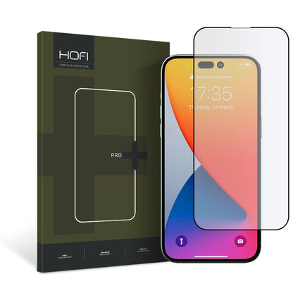 HOFI PRO+ Displayschutzfolie für Apple iPhone 14 Pro, gehärtetes Glas, Full Glue, Schwarz