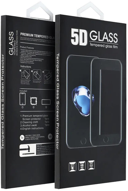 OEM Displayschutzfolie für Motorola Edge 60 Fusion / Edge 60, gehärtetes Glas, Full Glue, 5D, Schwarz