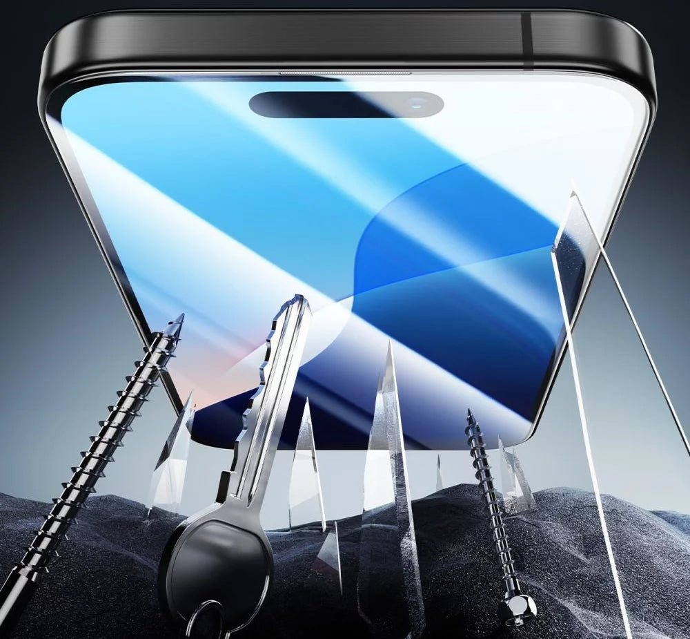 Schutzfolie ESR Armorite für Apple iPhone 16 Pro Max, Gehärtetes Glas, Vollverklebung, Schwarz