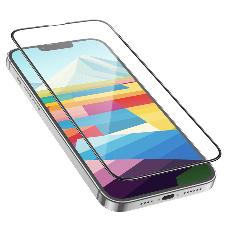 Schutzfolie HOCO G16 für Apple iPhone 16 / 15, Gehärtetes Glas, Vollverklebung, 5D, Schwarz