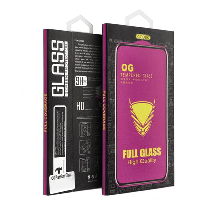 Schutzfolie Bildschirm OEM OG Premium für Apple iPhone 17 Pro Max, Gehärtetes Glas, Vollverklebung, Schwarz