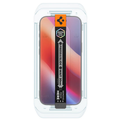 Displayschutzfolie Privacy Spigen GlastR EZ FIT für Apple iPhone 17 Air, gehärtetes Glas, Vollverklebung, Set mit 2 Stück