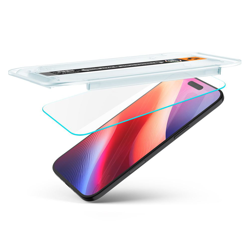 Schutzfolie Spigen GlastR EZ FIT für Apple iPhone 17 Air, gehärtetes Glas, Full Glue, Set mit 2 Stück