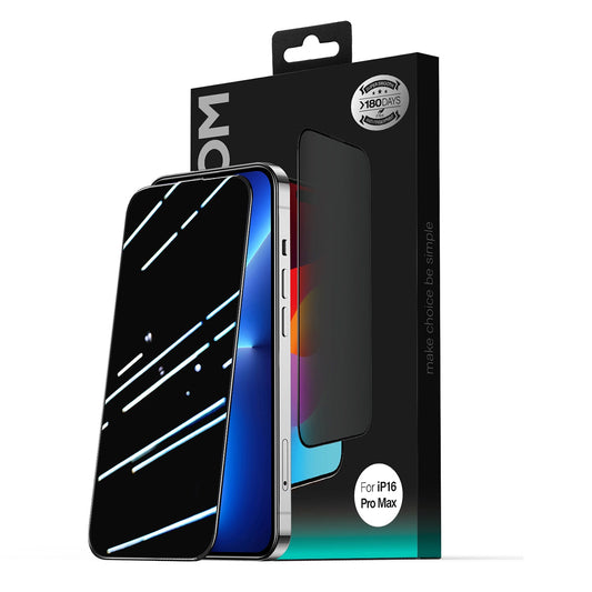Displayschutzfolie Privacy Joyroom JR-MLG0280 für Apple iPhone 16 / 15, Gehärtetes Glas, Vollverklebung, 2.5D
