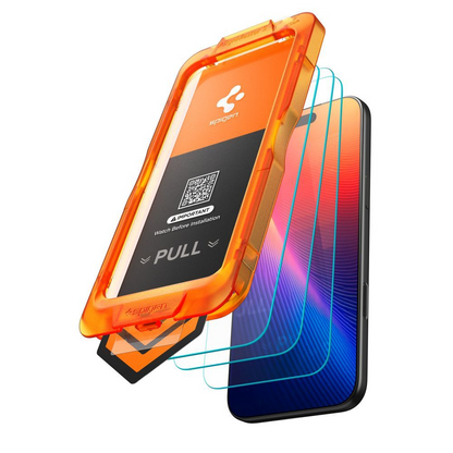 Spigen GlastR Align Master Slim Screen Protector for Apple iPhone 17, Tempered Glass, Full Glue, Set of 3 pieces AGL10484