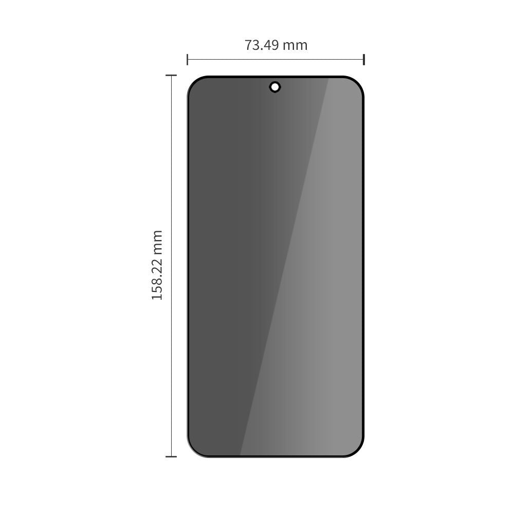 Privacy Tech-Protect Spy+ Displayschutzfolie für Samsung Galaxy A57 5G / A37 5G / S25 FE, gehärtetes Glas, Full Glue, 2 Stück Set