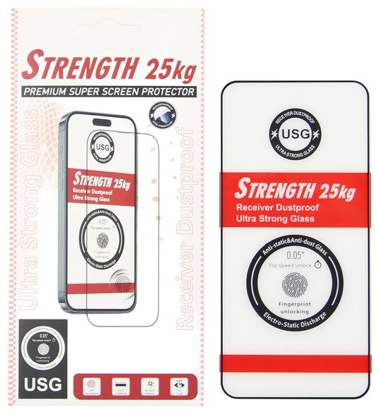 OEM Ultra Strong 25KG Displayschutzfolie für Samsung Galaxy S25 Ultra S938, Gehärtetes Glas, Vollkleber, 2.5D, Schwarz