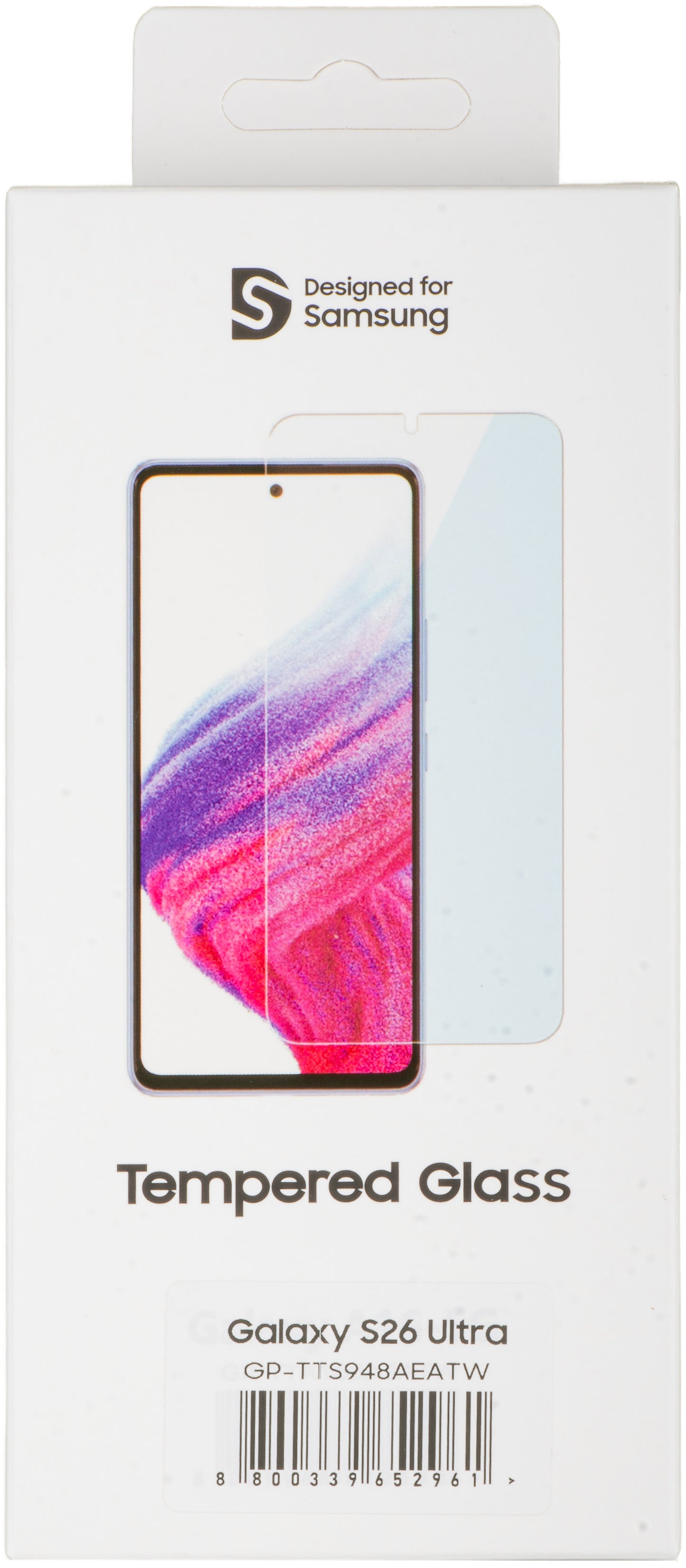 Mobeen by Samsung Displayschutzfolie für Galaxy S26 Ultra S948, gehärtetes Glas, Full Glue GP-TTS948AEATW