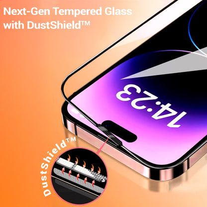Tel Protect 10X HD Plus Titanium Displayschutzfolie für Apple iPhone 17 / 16 Pro, gehärtetes Glas, vollflächig klebend, schwarz