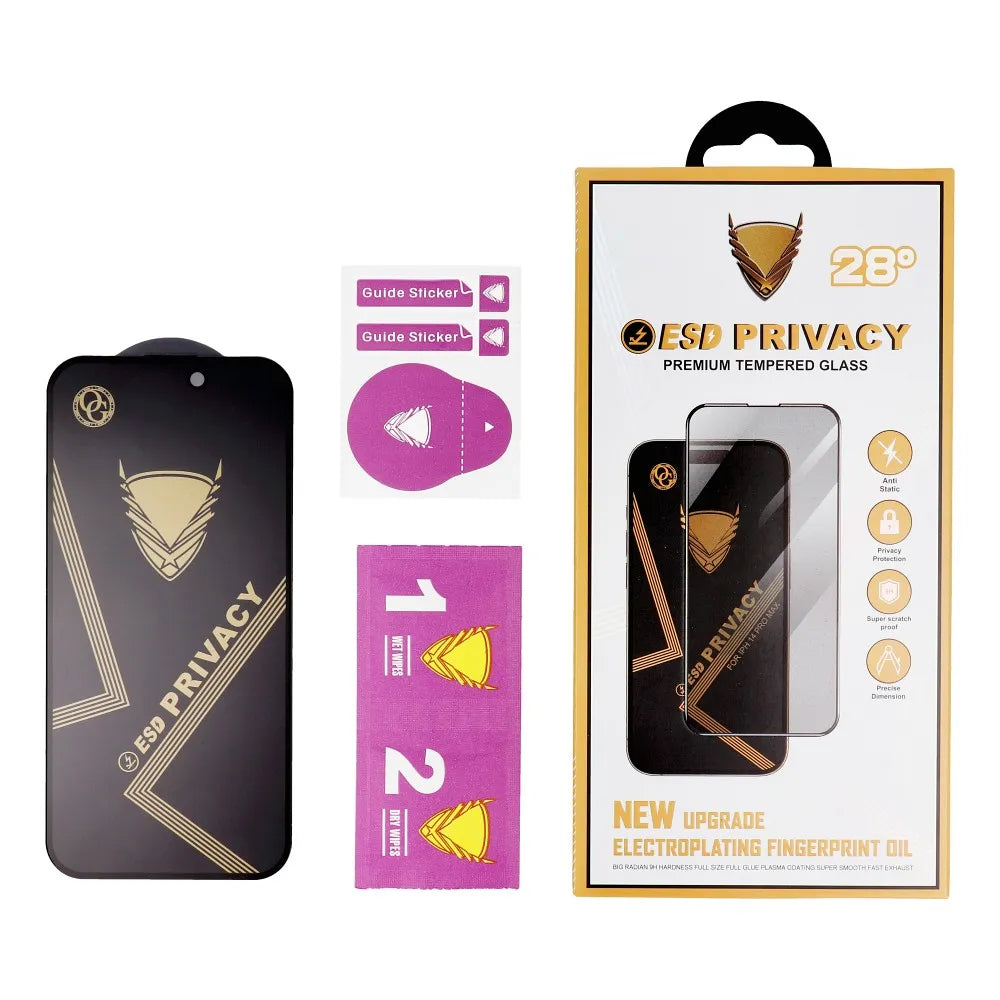 Schutzfolie Privacy OG Premium für Apple iPhone 17 Pro, gehärtetes Glas, Vollkleber