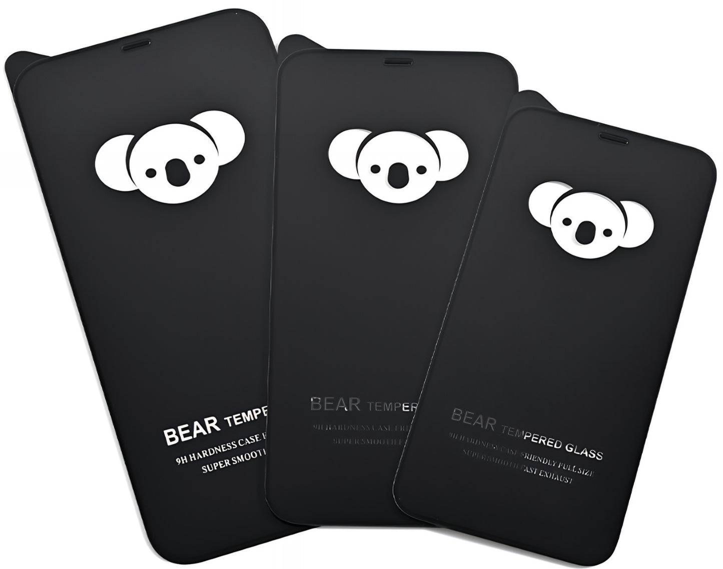 Bear HD Displayschutzfolie für Apple iPhone 17 Pro Max, gehärtetes Glas, Full Glue, Schwarz