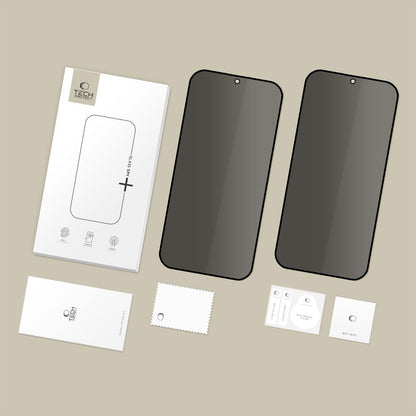 Privacy Tech-Protect Spy+ Displayschutzfolie für Samsung Galaxy A57 5G / A37 5G / S25 FE, gehärtetes Glas, Full Glue, 2 Stück Set