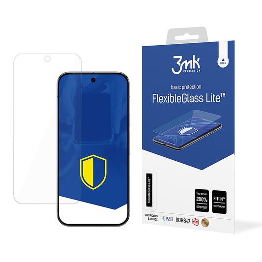 3MK FlexibleGlass Lite Displayschutzfolie für Google Pixel 9 Pro XL, Flexibles Glas, Vollflächig Klebend