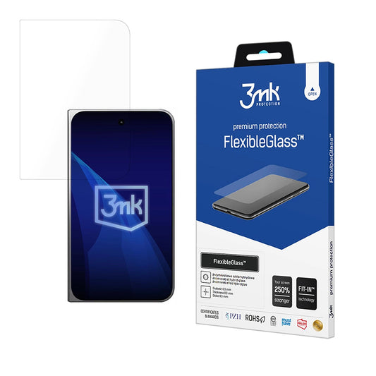 3MK FlexibleGlass Displayschutzfolie für Apple iPhone Duo, flexibles Glas, Full Glue