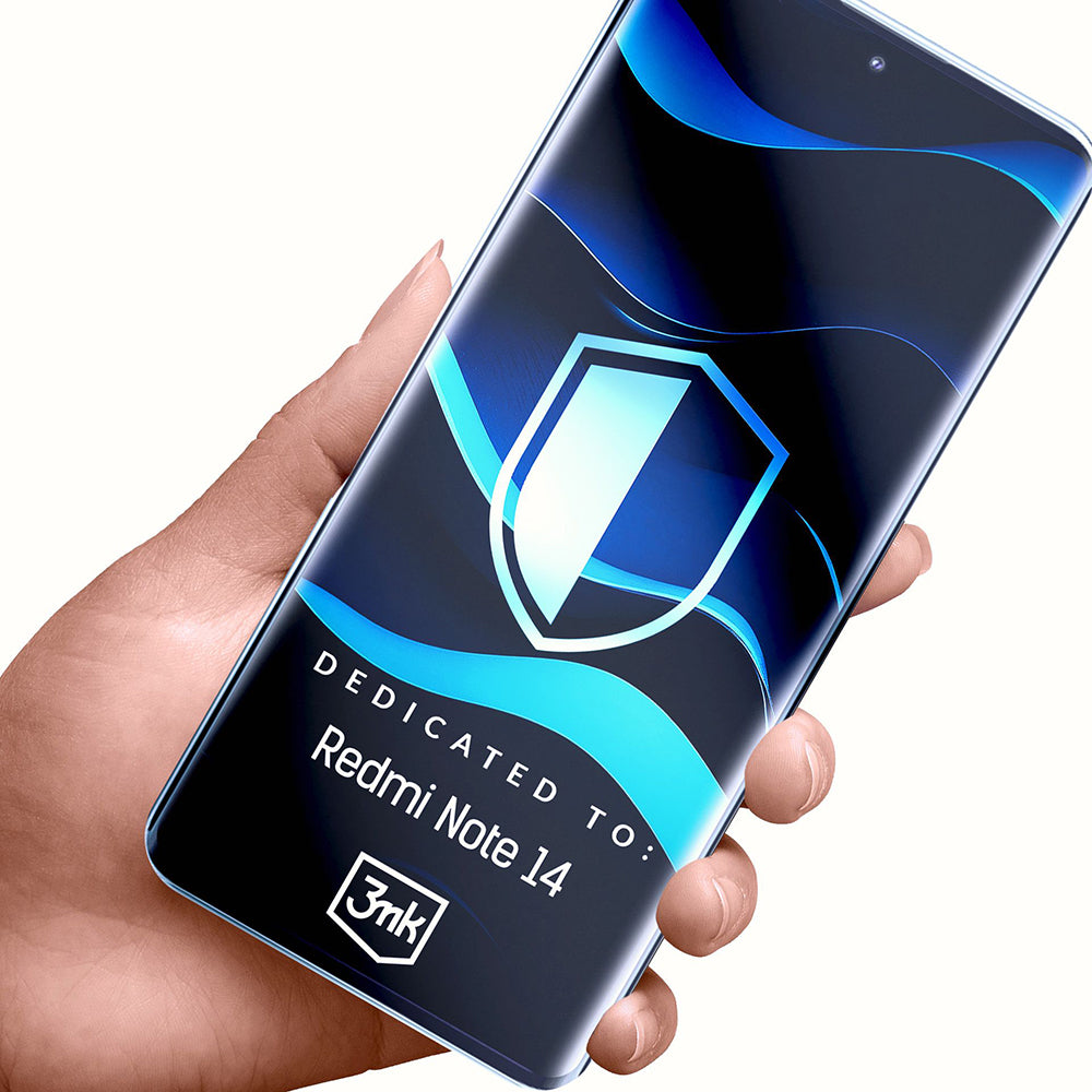 3MK FlexibleGlass Displayschutzfolie für Xiaomi Redmi Note 14 5G, Flexibles Glas, Vollklebend