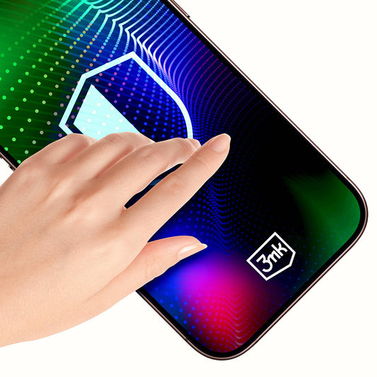 Schutzfolie 3MK Hardy Ultra für Apple iPhone 17 Pro, Gehärtetes Glas, Vollverklebung, Schwarz