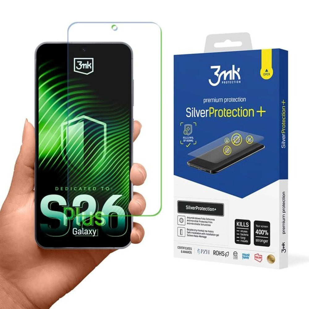 3MK Silver Protect+ Screen Protector for Samsung Galaxy S26 Plus, Plastic