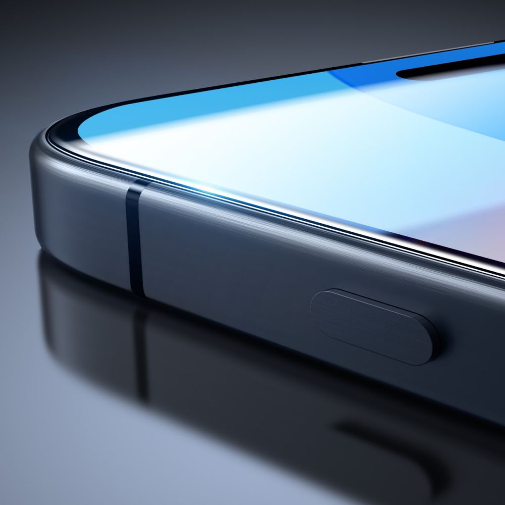 Schutzfolie ESR für Apple iPhone 16 Pro Max, gehärtetes Glas, Full Glue, Set mit 2 Stück, Schwarz