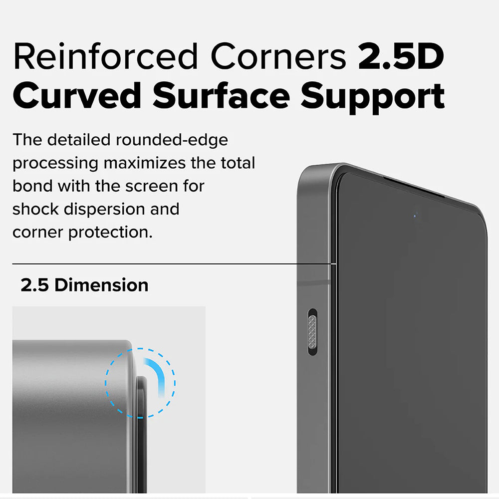 Schutzfolie Ringke für OnePlus 13R, gehärtetes Glas, Full Glue, Set mit 2 Stück