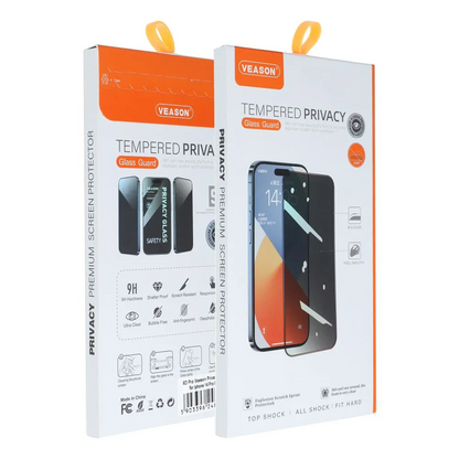 Privacy-Schutzfolie Veason für Apple iPhone 12 / 12 Pro, gehärtetes Glas, Vollkleber, 6D