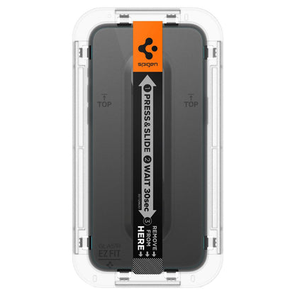 Spigen GlastR EZ FIT Screen Protector for Apple iPhone 15 Pro, Tempered Glass, Full Glue, Set of 2 pieces AGL06892