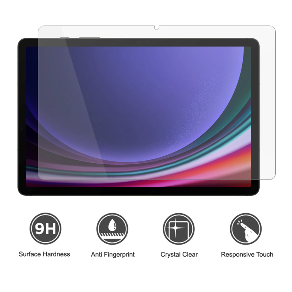 Lito Classic Displayschutzfolie für Samsung Galaxy Tab S9 FE / Tab S9, gehärtetes Glas, Full Glue, 2.5D