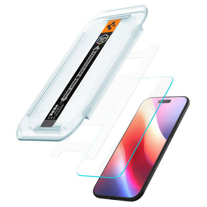 Schutzfolie Spigen GlastR EZ FIT für Apple iPhone 17 Air, gehärtetes Glas, Full Glue, Set mit 2 Stück