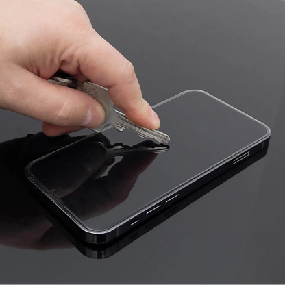 Privacy-Schutzfolie WZK AntiSpy für Apple iPhone 15 Pro, gehärtetes Glas, Vollkleber