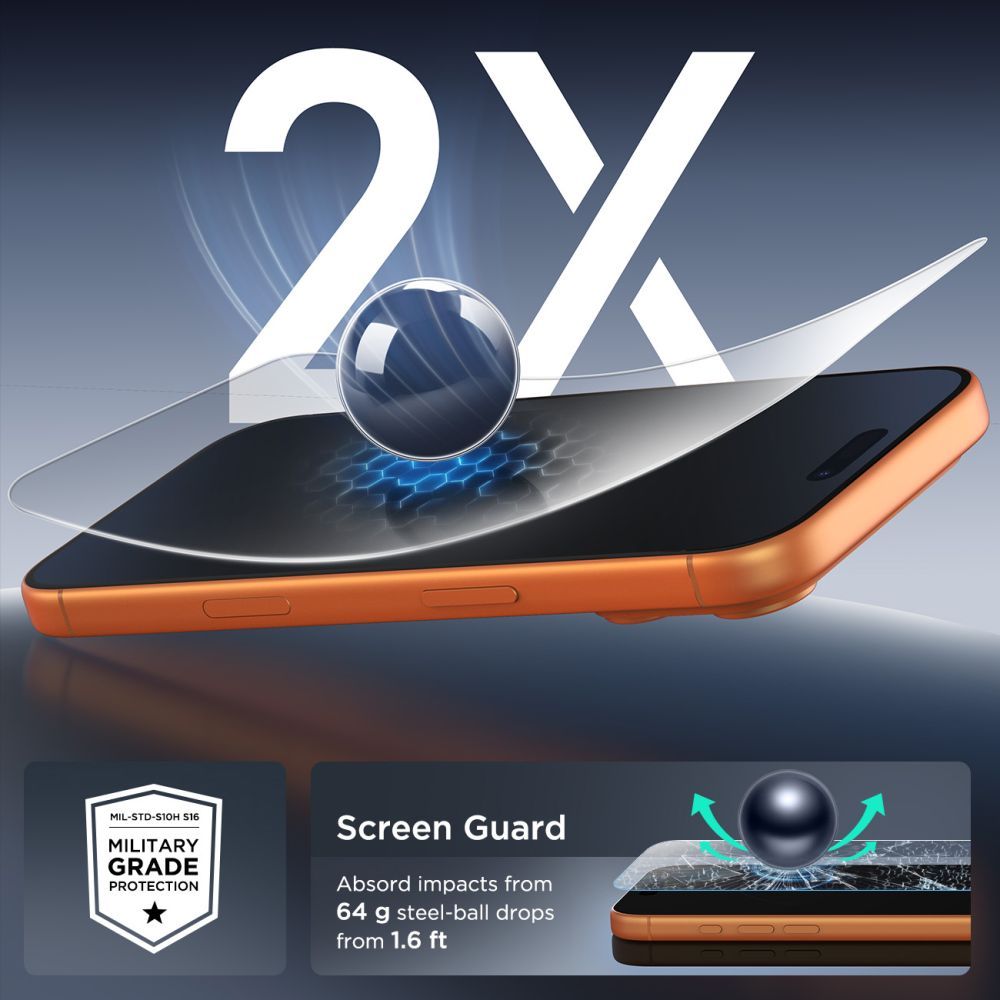 Schutzfolie Tech-Protect für Apple iPhone 17 Pro / 17 / 16 Pro, Gehärtetes Glas, Vollverklebung, Set 10 Stück